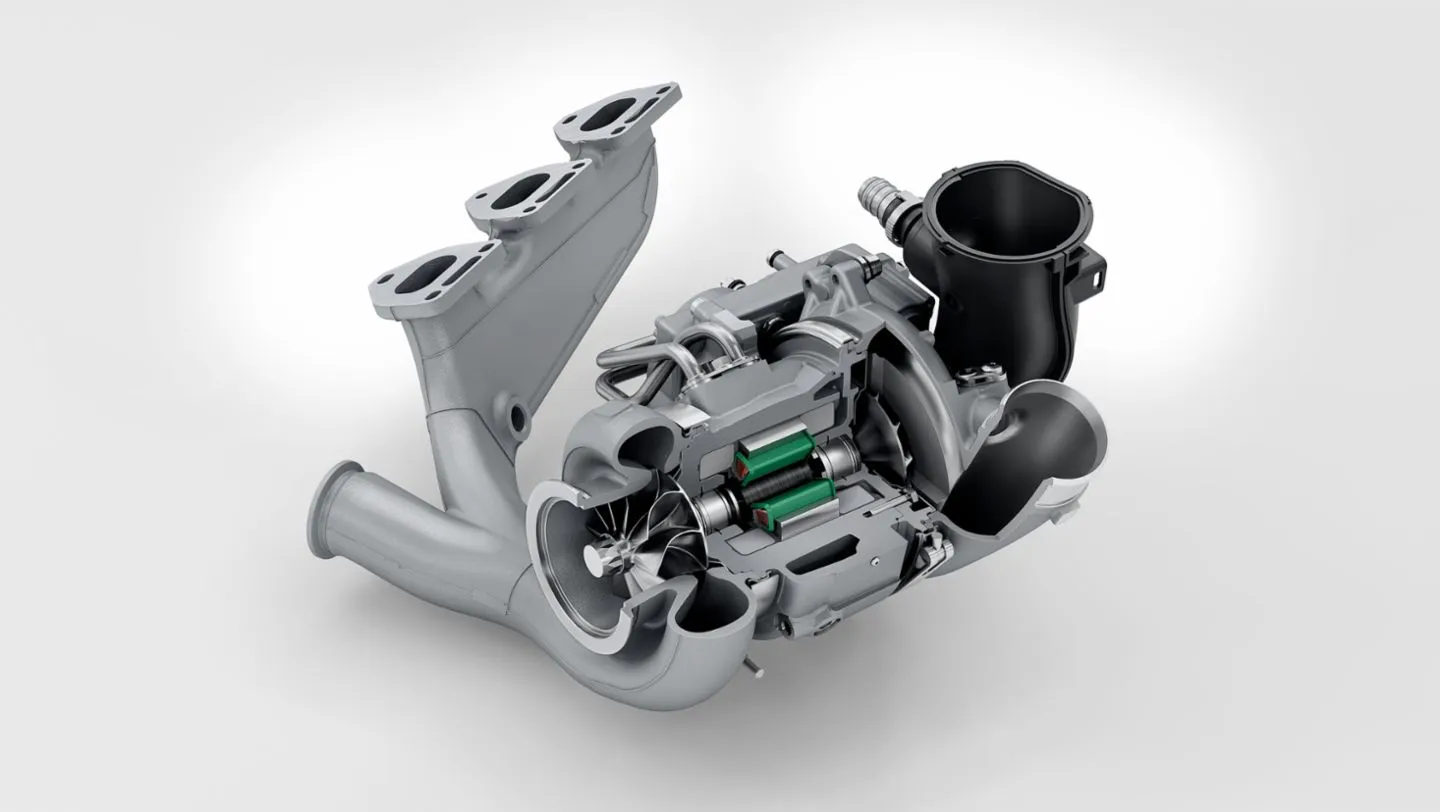 Porsche 911 Hybrid sistema de propulsión motor, turbo