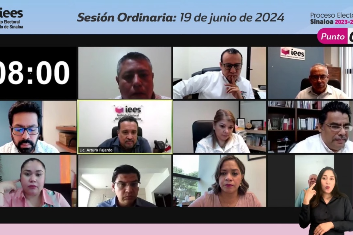 Sesión ordinaria virtual de Consejo General del IEES.