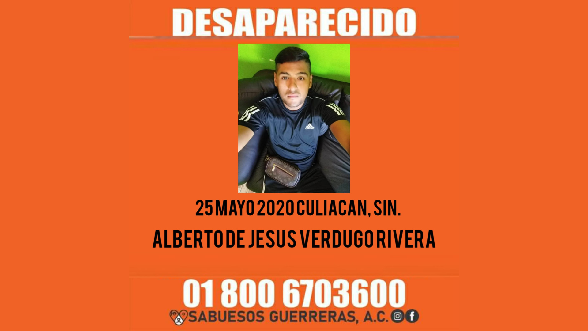 Alberto de Jesús Verdugo Rivera, Desaparecidos, Desaparición, Sinaloa, Semefo, Crisis Forense.