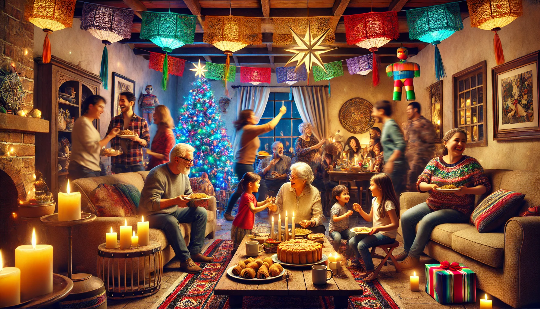 Fiesta navideña mexicana