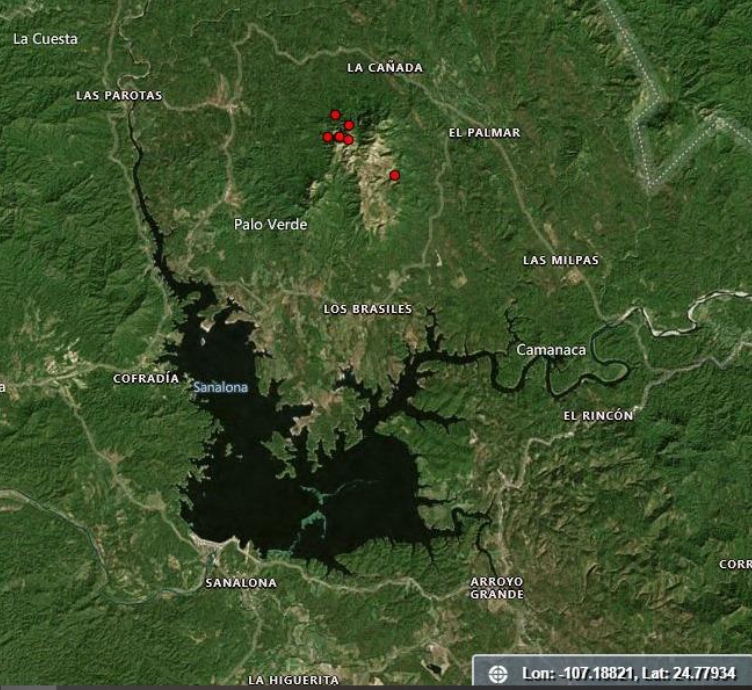 Incendio Forestal Culiacán seis puntos de calor