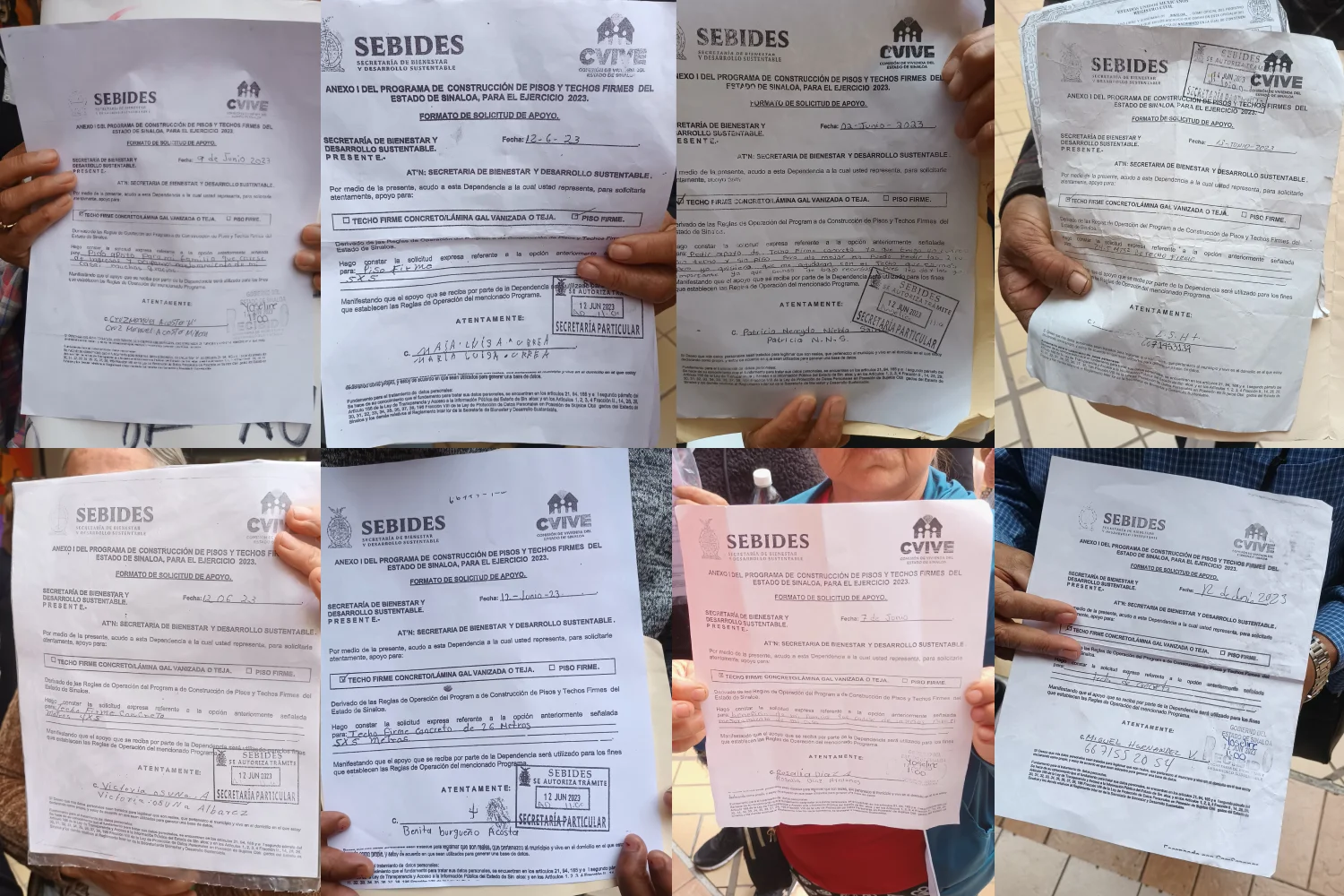 solicitudes piso y techo firme antorcha campesina sebides cvive