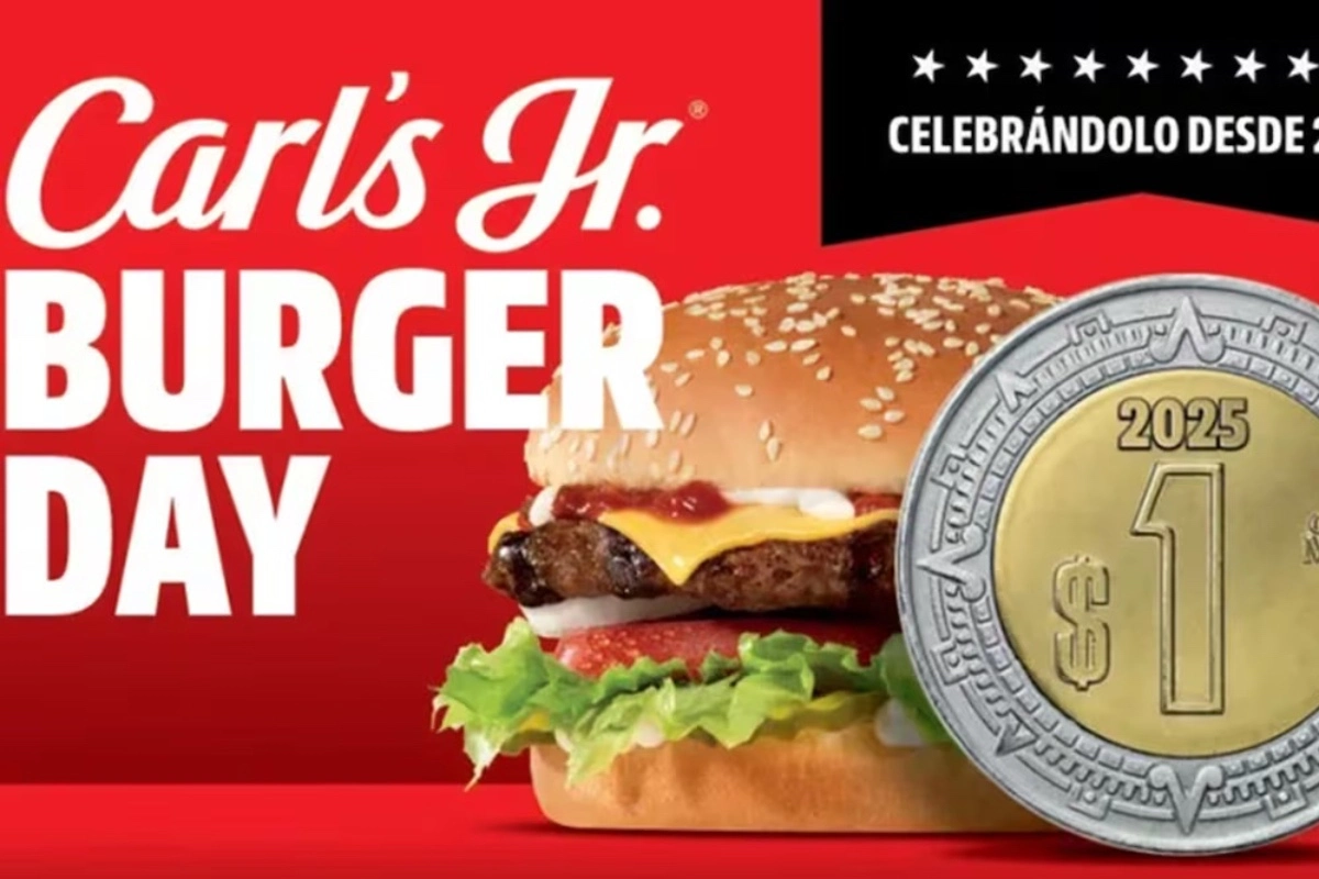 Promoción día de la hamburguesa en Carls Jr