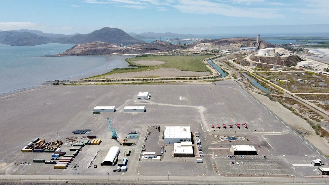 Vista aere del puerto de topolobampo