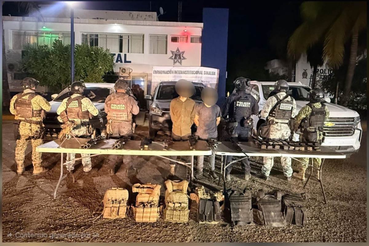 Un operativo interinstitucional en Navolato y Jesús María dejó tres detenidos, un civil rescatado y el aseguramiento de armamento y vehículos con reporte de robo. La SSP de Sinaloa reafirma su estrategia contra la violencia.