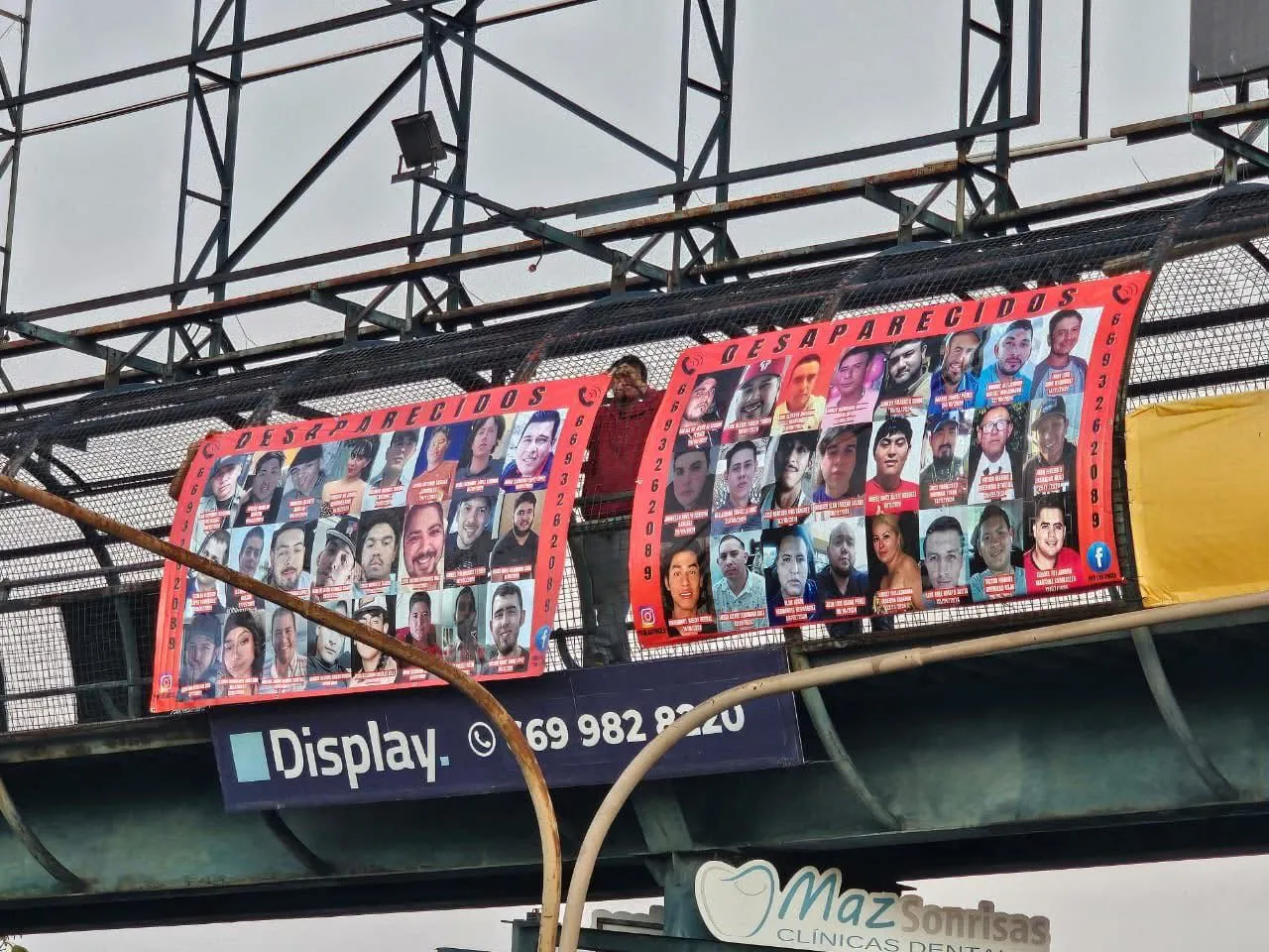 El colectivo Por las Voces Sin Justicia instala 72 lonas en Mazatlán para visibilizar a personas desaparecidas y pedir respeto a su causa humanitaria.